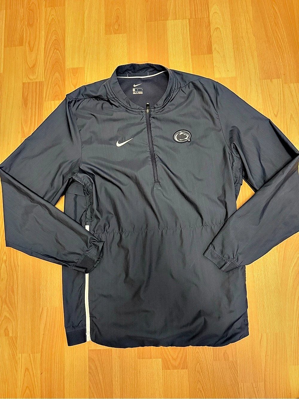 Penn State Nittany Lions Nike Jacket Mens Medium Blue Quarter Zip Windbreaker